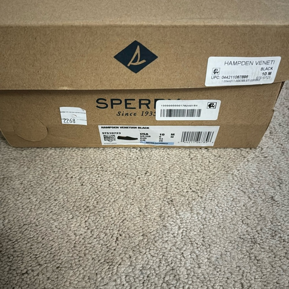 Sperry top sider men’s size10 Hampden Venetian Black